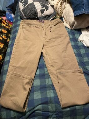 Men's Khaki Casual Straight-Leg Pants